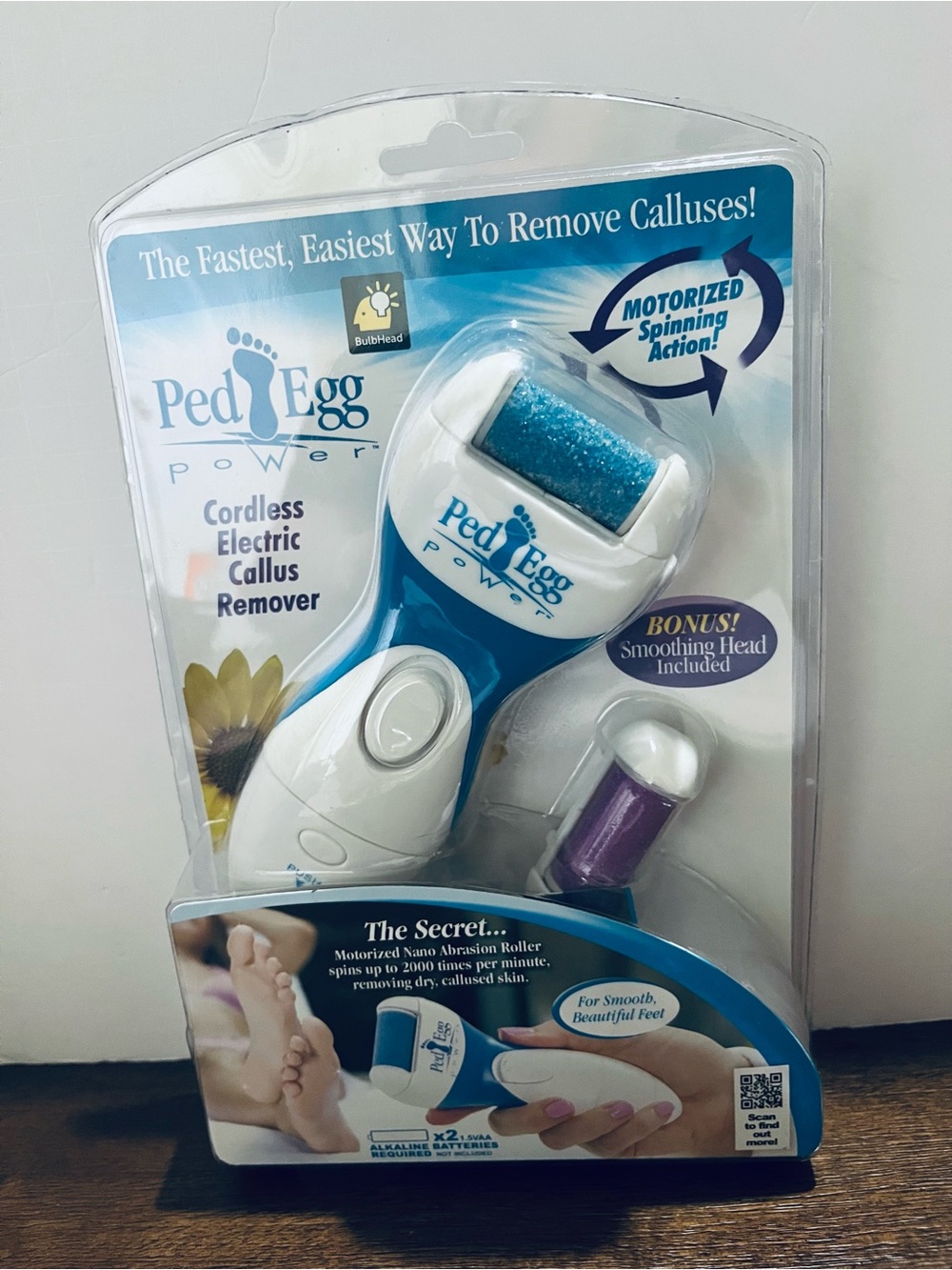Ped Egg NWT Power Cordless Electric Callus Remover - SEALED PACKAGING
